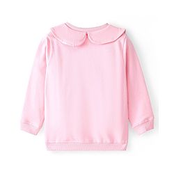 Babyhug Cotton Knit Full Sleeves Sweatshirt Teddy Bear Graphics- Pink