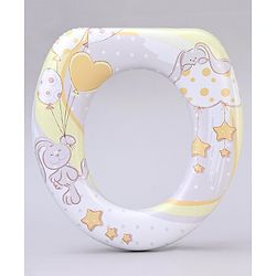 Babyhug Soft Potty Seat With Handle Rabbit star Print - Purple