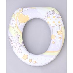 Babyhug Soft Potty Seat With Handle Rabbit star Print - Purple