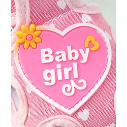 Cute Walk by Babyhug Velcro Closure Sandals Heart Patch - Pink