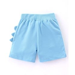 Babyhug Cotton Knit Half Sleeves Dino Printed T-Shirt & Shorts - Yellow & Light Blue