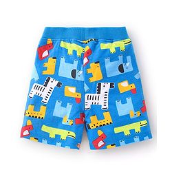 Babyhug 100% Cotton Knit Single Jersey Sleeveless T-Shirt & Shorts Animals Print - Blue