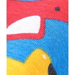 Babyhug 100% Cotton Knit Single Jersey Sleeveless T-Shirt & Shorts Animals Print - Blue