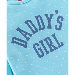 Babyhug 100% Cotton Full Sleeves Onesie Text Print - Blue