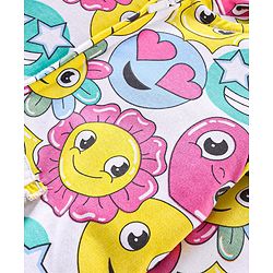 Babyhug Cotton Knit Full Sleeves Hooded Sweat Jacket with Front Zipper Floral Print - Multicolour