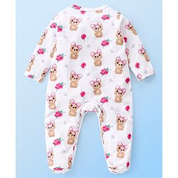 Babyhug 100 % Cotton Clothing Gift Set Animal Theme White - Pack of 5
