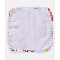 Babyhug 100 % Cotton Baby Clothing Gift Sets Animal & Vehicle Pack of 7 - Blue