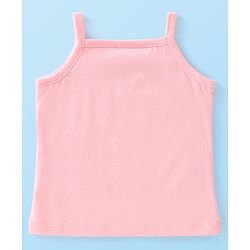 Babyhug 100% Cotton Singlet Slips Heart Print Pack of 3 - Red White & Peach