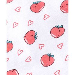 Babyhug 100% Cotton Singlet Slips Heart Print Pack of 3 - Red White & Peach