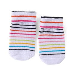 Cute Walk by Babyhug Anti Bacterial Anti Skid Ankle Length Socks Stripes & Unicorn Design Pack Of 3- Multicolor