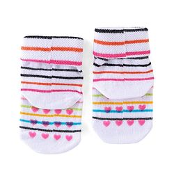 Cute Walk by Babyhug Anti Bacterial Anti Skid Ankle Length Socks Stripes & Unicorn Design Pack Of 3- Multicolor