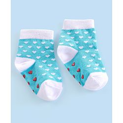 Cute Walk By Babyhug Anti-Bacterial & Anti- Skid Ankle Length with Heart & Dot Design Socks Pack of 3- Multicolour