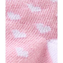 Cute Walk By Babyhug Anti-Bacterial & Anti- Skid Ankle Length with Heart & Dot Design Socks Pack of 3- Multicolour