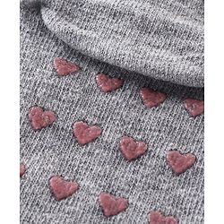 Cutewalk By Babyhug Anti Bacterial Anti Skid Ankle Length Socks Kitty Print - Grey & White