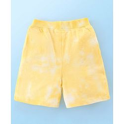Babyhug 100% Cotton Sleeveless T-Shirt & Shorts With Camp Theme Print - Yellow