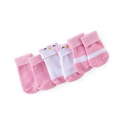 Cute Walk by Babyhug Cotton Knit Ankle Length Socks Solid & Stripe Design Pack Of 3- Pink & White