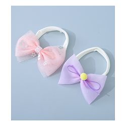 Babyhug Headbands Set with Bow Applique Free Size Pack of 2 - Pink & Purple