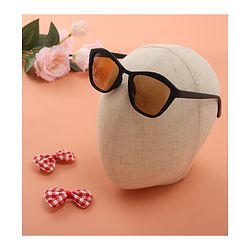 Babyhug Sunglasses  with Bow Clips - Black & Red