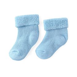 Cute Walk By Babyhug Anti Bacterial Ankle Length Socks Solid & Stripe Design Pack of 3- Blue Black & White