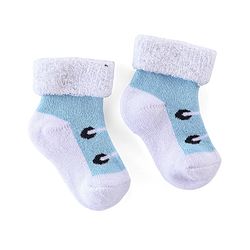 Cute Walk By Babyhug Anti Bacterial Ankle Length Socks Solid & Stripe Design Pack of 3- Blue Black & White