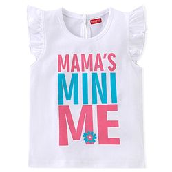 Babyhug Cotton Knit Frill Sleeves T-Shirts Floral & Text Print Pack of 3 - Multicolour