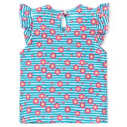 Babyhug Cotton Knit Frill Sleeves T-Shirts Floral & Text Print Pack of 3 - Multicolour