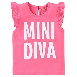 Babyhug Cotton Knit Frill Sleeves T-Shirts Floral & Text Print Pack of 3 - Multicolour