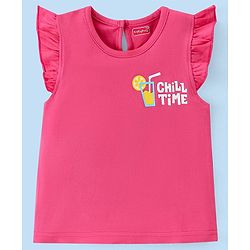 Babyhug 100% Cotton Knit Half Sleeves T-Shirt With Watermelon Graphics & Frill Detailing Pack Of 3- Multicolour