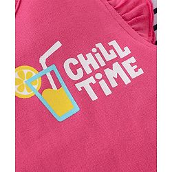 Babyhug 100% Cotton Knit Half Sleeves T-Shirt With Watermelon Graphics & Frill Detailing Pack Of 3- Multicolour