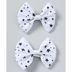 Babyhug Free Size Hair Accessories Combo Set Set of 3 Bow Applique  - White