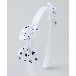 Babyhug Free Size Hair Accessories Combo Set Set of 3 Bow Applique  - White