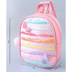 Babyhug Fashion Backpack with Butterlfly Applique - Pink
