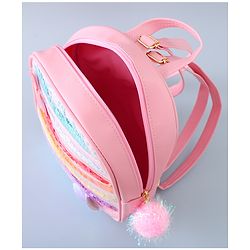 Babyhug Fashion Backpack with Butterlfly Applique - Pink