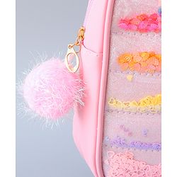 Babyhug Fashion Backpack with Butterlfly Applique - Pink