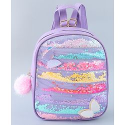 Babyhug Fashion Backpack with Butterlfly Applique - Pink