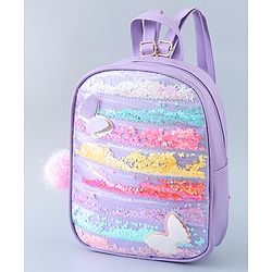 Babyhug Fashion Backpack with Butterlfly Applique - Pink