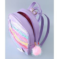 Babyhug Fashion Backpack with Butterlfly Applique - Pink