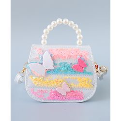 Babyhug Sling Bag with Butterfly Design Free Size - White