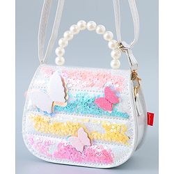 Babyhug Sling Bag with Butterfly Design Free Size - White