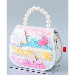 Babyhug Sling Bag with Butterfly Design Free Size - White