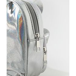Babyhug Fashion Backpack with Bow Applique Free Size - Silver