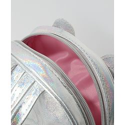Babyhug Fashion Backpack with Bow Applique Free Size - Silver