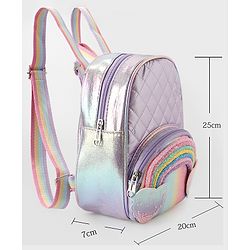 Babyhug Fashion Backpack with Colourful Straps Free Size - Purple