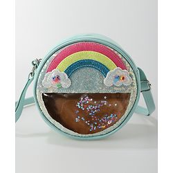 Babyhug Sling Bag with Rainbow Applique Free Size - Green