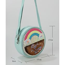 Babyhug Sling Bag with Rainbow Applique Free Size - Green