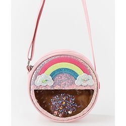 Babyhug Sling Bag with Rainbow Applique Free Size - Green