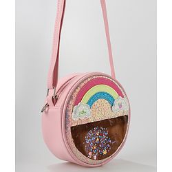 Babyhug Sling Bag with Rainbow Applique Free Size - Green