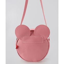 Babyhug Sling Bag with Bow Applique - Dark Pink