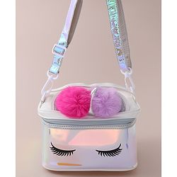Babyhug Sling Bag with Unicorn Design Free Size - Silver