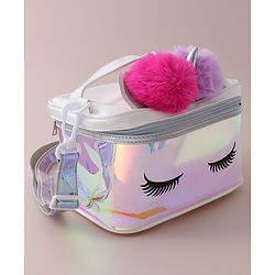Babyhug Sling Bag with Unicorn Design Free Size - Silver